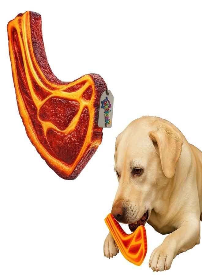 Western Era Meat Slice Dog Squeaky Toy | Realistic Steak Design for Dogs | Soft Chewable & Durable Material | Built-In Squeaker for Interactive Play | Pet Entertainment Chew Toy for Indoor Outdoor Fun - Image 1